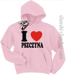 I love Pszczyna bluza dziecięca z nadrukiem - pink