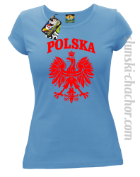 Polska - Koszulka damska błękit