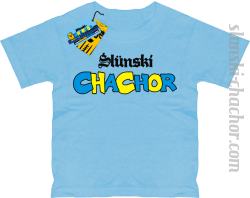 Ślunski chachor koszulka dziecięca z nadrukiem - sky blue