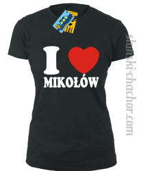 I love Mikołów - koszulka damska - czarny