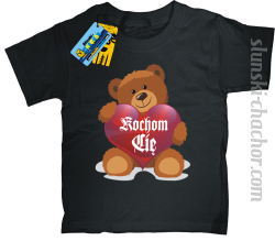Kochom Cię koszulka dziecięca z nadrukiem - black
