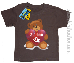 Kochom Cię koszulka dziecięca z nadrukiem - brown