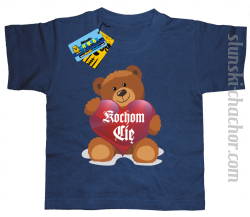 Kochom Cię koszulka dziecięca z nadrukiem - navy blue