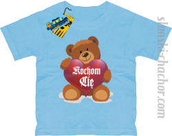Kochom Cię koszulka dziecięca z nadrukiem - sky blue