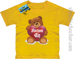 Kochom Cię koszulka dziecięca z nadrukiem - yellow
