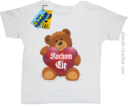 Kochom Cię koszulka dziecięca z nadrukiem - white