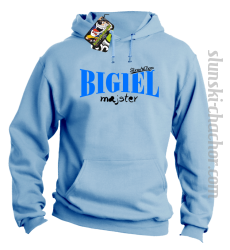 BIGIEL Majster - Bluza męska z kapturem błękit