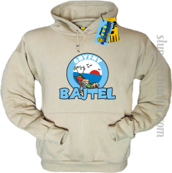 Gryfny bajtel bluza męska z nadrukiem - beige