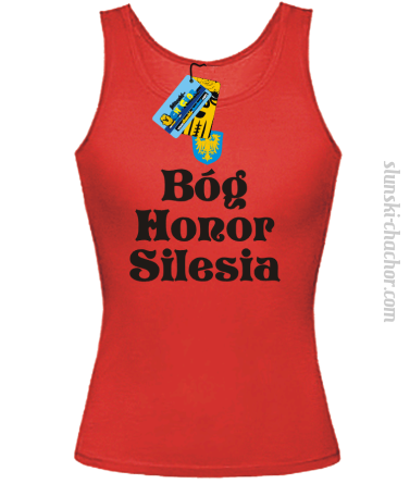 Bóg Honor Silesia - top damski - czerwony