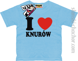 I love Knurów koszulka męska z nadrukiem - sky blue