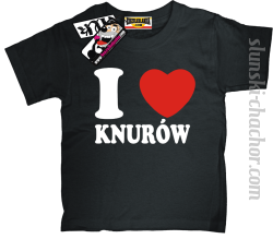 I love Knurów koszulka męska z nadrukiem - black