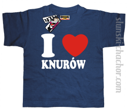 I love Knurów koszulka męska z nadrukiem - navy blue