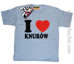 I love Knurów koszulka męska z nadrukiem - ash
