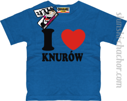 I love Knurów koszulka męska z nadrukiem - blue