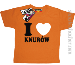I love Knurów koszulka męska z nadrukiem - orange