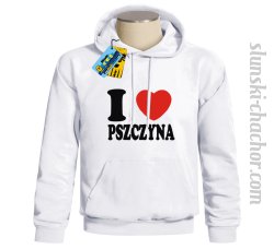 I love Pszczyna bluza męska z nadrukiem - white