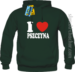 I love Pszczyna bluza męska z nadrukiem - green
