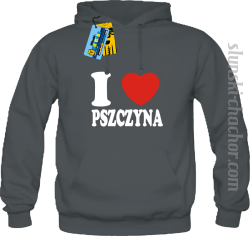 I love Pszczyna bluza męska z nadrukiem - grey