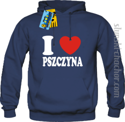 I love Pszczyna bluza męska z nadrukiem - navy blue