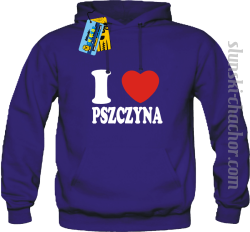 I love Pszczyna bluza męska z nadrukiem - purple