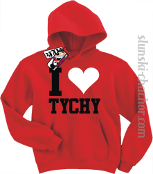 I love Tychy  bluza dziecięca z nadrukiem - red