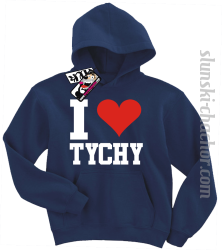 I love Tychy  bluza dziecięca z nadrukiem - navy blue