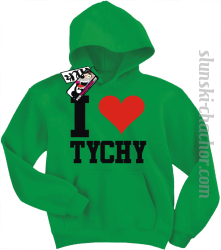 I love Tychy  bluza dziecięca z nadrukiem - green