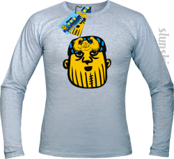 Slunski chachor face longsleeve z nadrukiem-ash