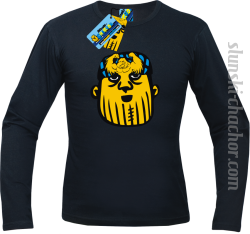 Slunski chachor face longsleeve z nadrukiem-black