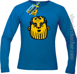 Slunski chachor face longsleeve z nadrukiem-blue