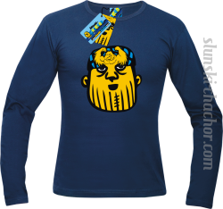 Slunski chachor face longsleeve z nadrukiem-navy blue