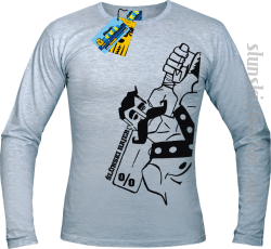 Ślunski hajer % longsleeve z nadrukiem - ash