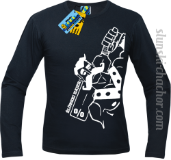 Ślunski hajer % longsleeve z nadrukiem - black