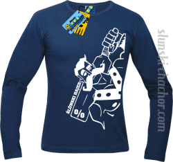 Ślunski hajer % longsleeve z nadrukiem - navy blue