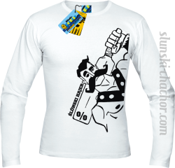 Ślunski hajer % longsleeve z nadrukiem - white