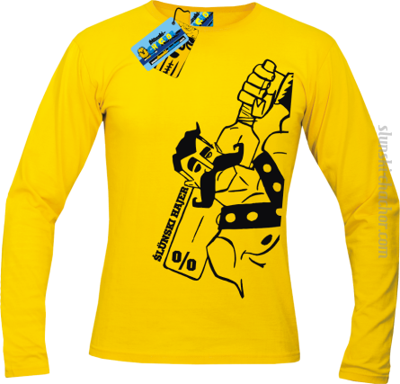 Ślunski hajer % longsleeve z nadrukiem - yellow