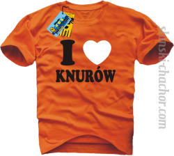 I love Knurów koszulka męska z nadrukiem - orange