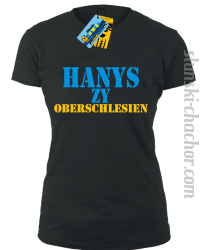 Hanys zy Oberschlesien tshirt damski - czarny