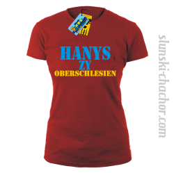 Hanys zy Oberschlesien tshirt damski - czerwony