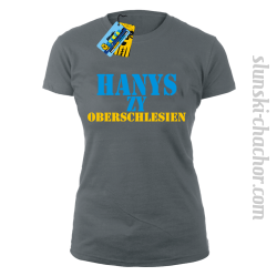 Hanys zy Oberschlesien tshirt damski - grafitowy