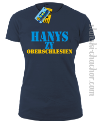 Hanys zy Oberschlesien tshirt damski - granatowy