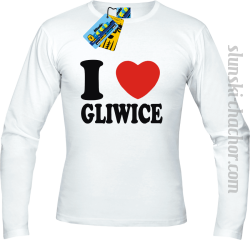 I love Gliwice longsleeve z nadrukiem - white