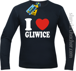 I love Gliwice longsleeve z nadrukiem - black