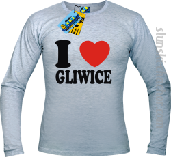 I love Gliwice longsleeve z nadrukiem - ash