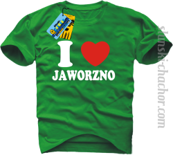 I love Jaworzno koszulka męska z nadrukiem - green