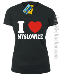 I love Mysłowice - koszulka damska - czarny