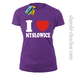 I love Mysłowice - koszulka damska - fioletowy
