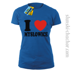 I love Mysłowice - koszulka damska - niebieski
