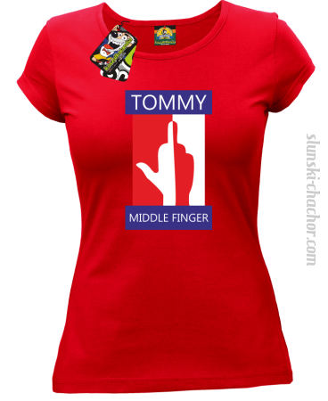 Tommy Middle Finger - Koszulka damska