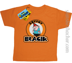 Gryfny bracik koszulka dziecięca z nadrukiem - orange